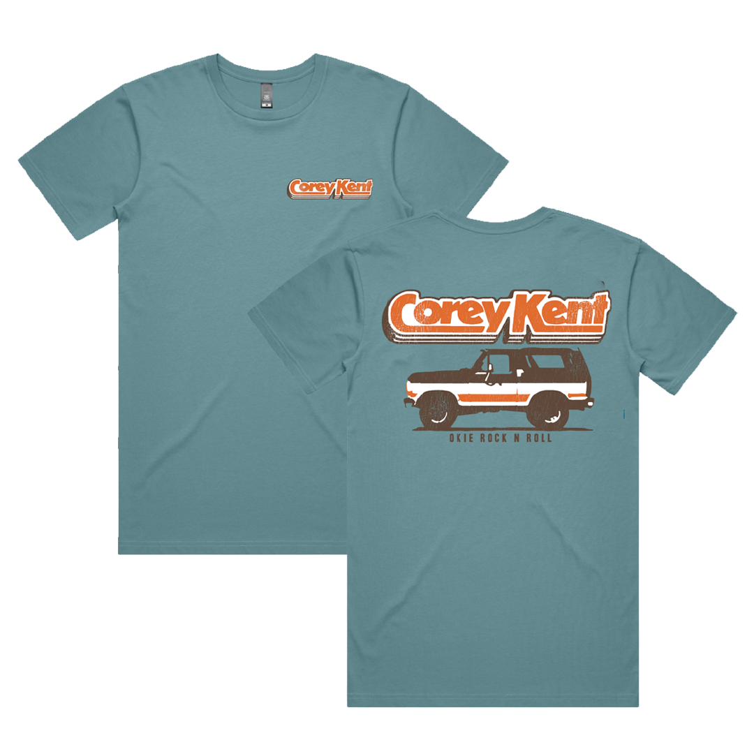 Teal Bronco Tee