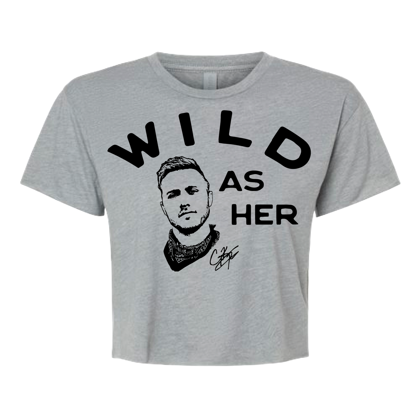 Wild As Her Grey Crop Top