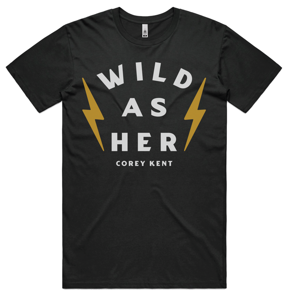 Wild As Her Tee (Black w/ Lightning Bolt)